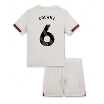 Billige Fotballdrakt Chelsea Levi Colwill #6 Replika Bortedraktsett Barn 2025-26 Kortermet (med bukser)